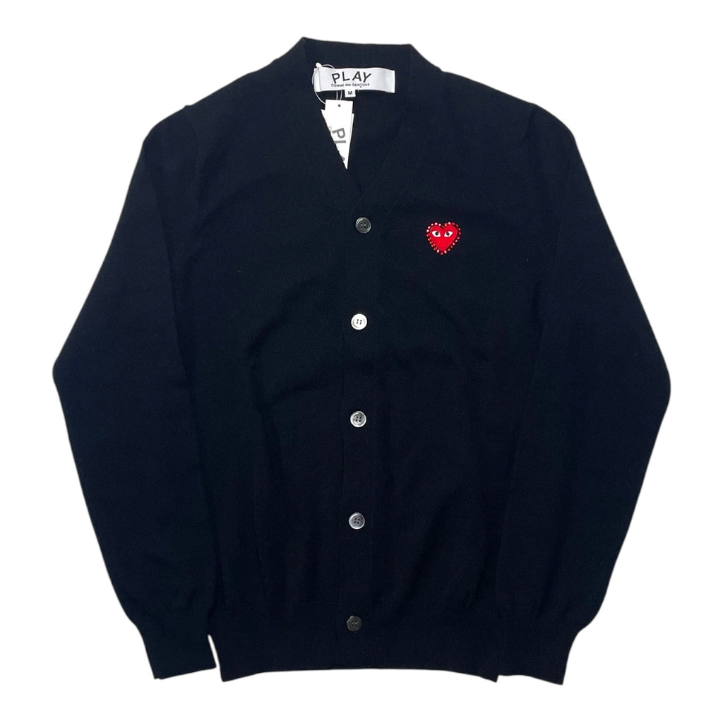 Comme des Garçons Play Red Heart Cardigan Black Size L
