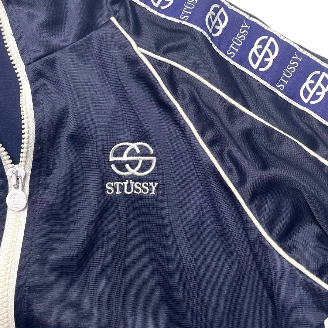 Vintage Stussy Track Jacket Navy