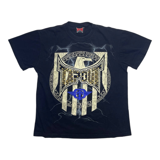 Vintage Tapout MMA T-Shirt Black Size L | Y2K Combat Sports Graphic Tee