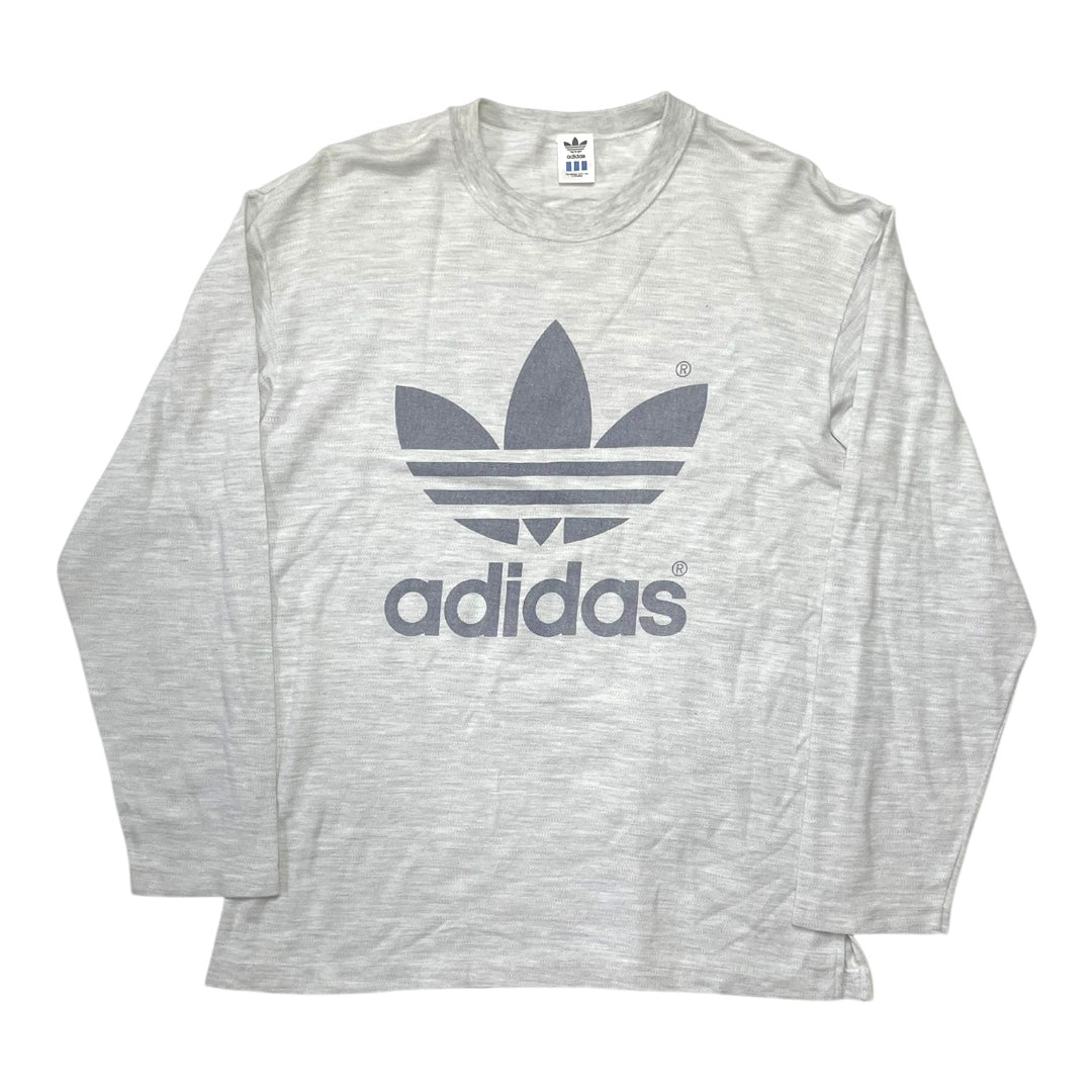 Vintage Adidas Long Sleeve Grey Shirt