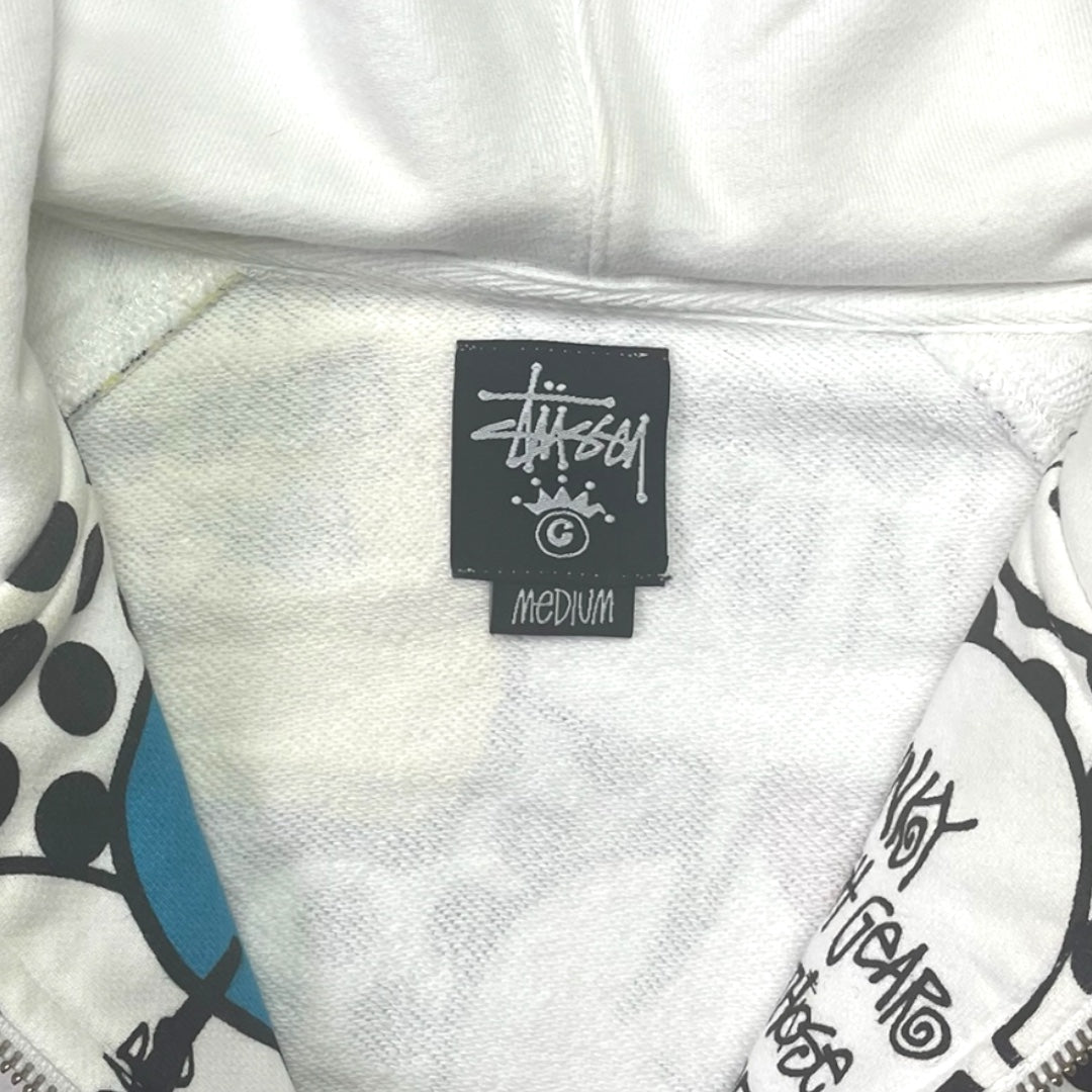 Stussy All Over Print Hoodie Comic Speech Bubble Graphic