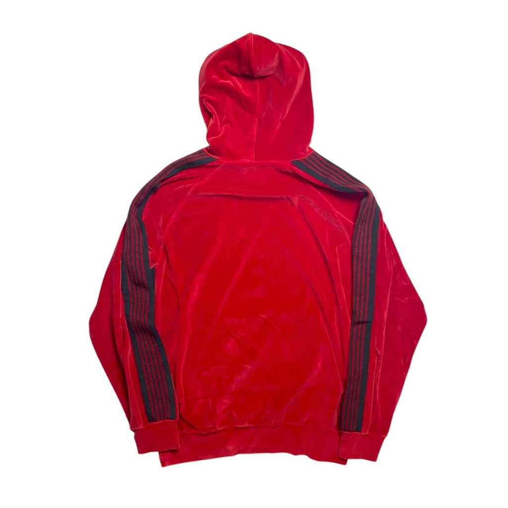 Needles Red Velour Pullover Hoodie
