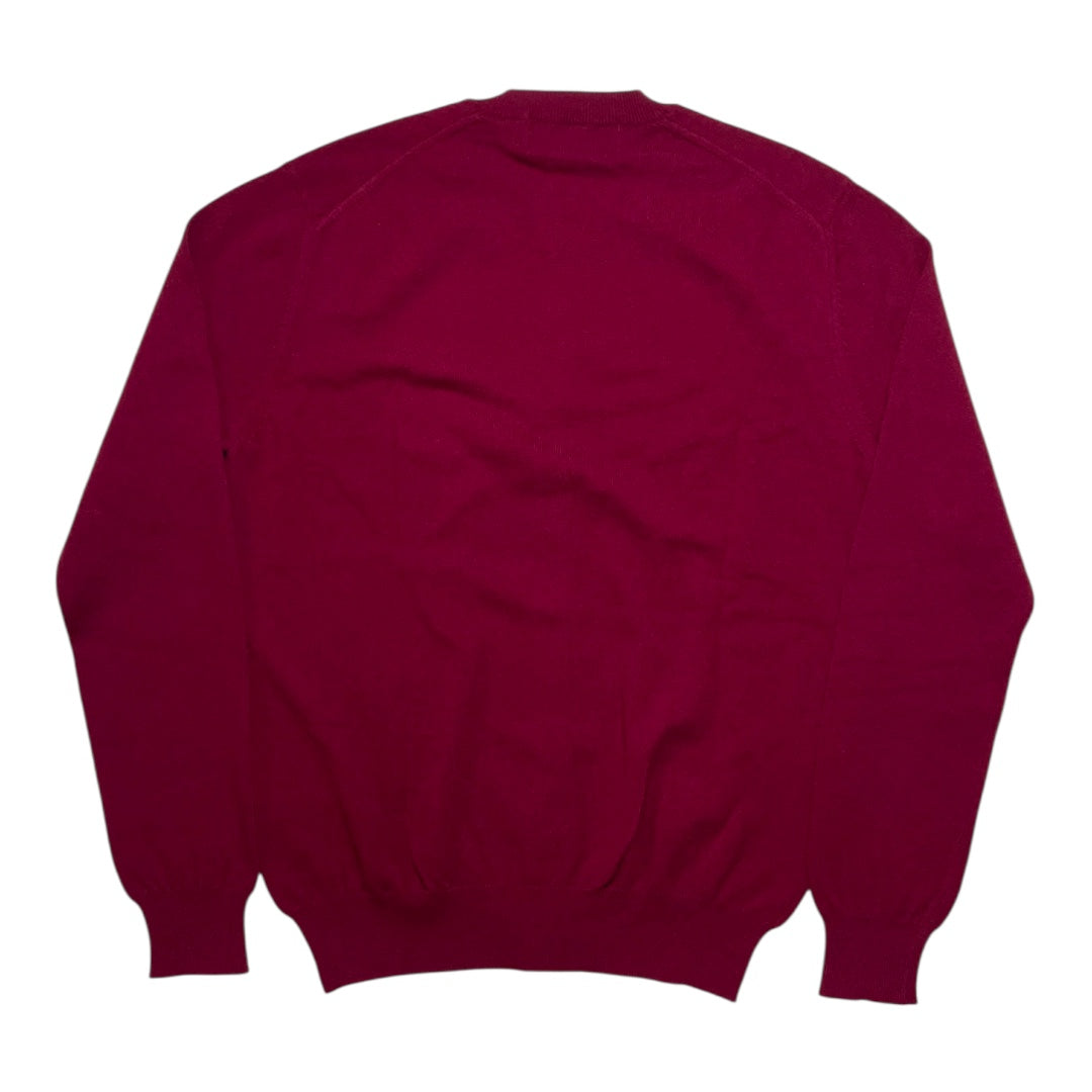 Comme des Garçons Play Red Heart Cardigan Burgundy Size L