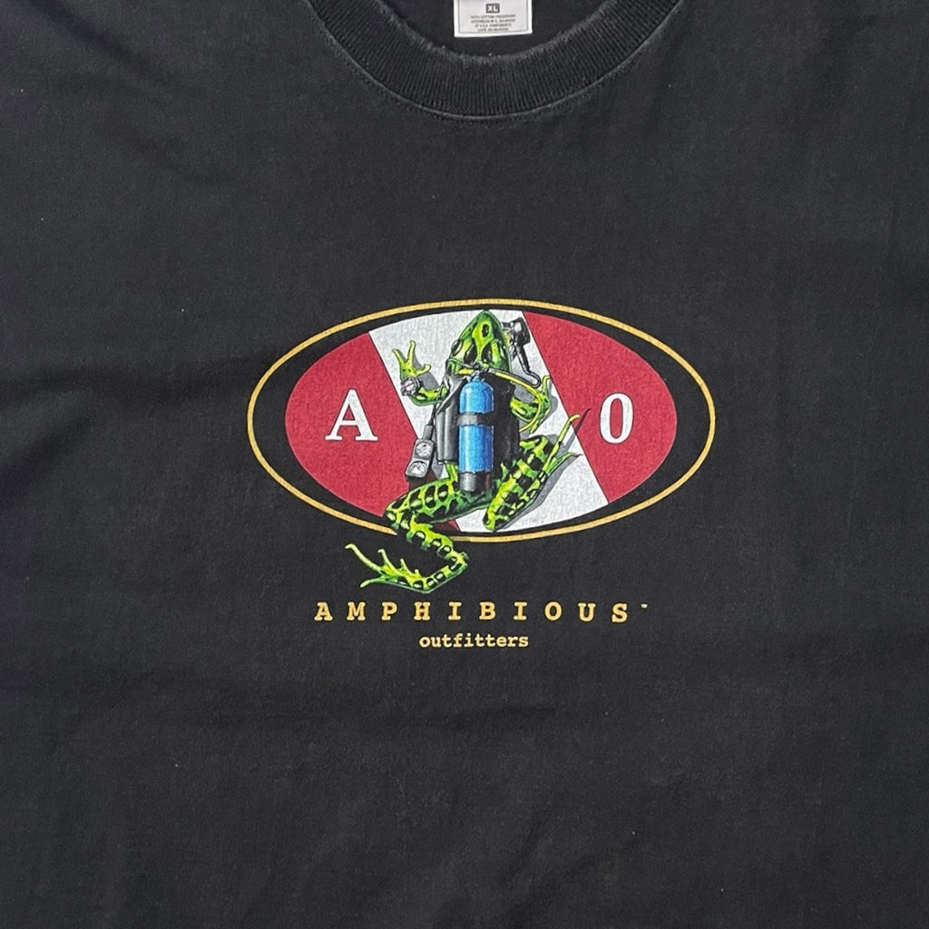Vintage 90s Amphibious Outfitters Frog Tee