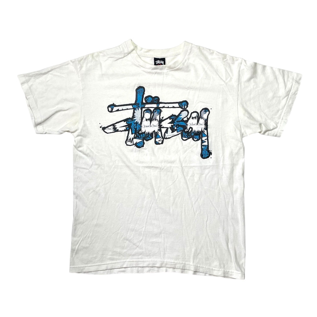 Vintage Stussy Graffiti Logo T Shirt