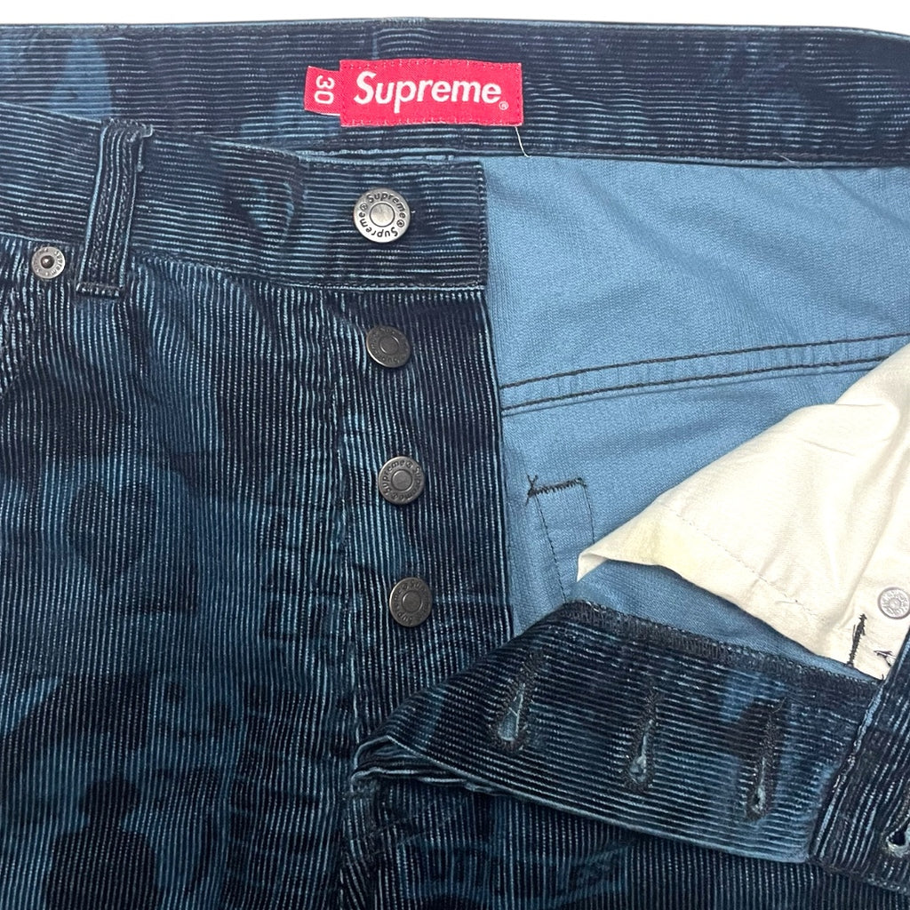 Supreme Vibrations Corduroy Pants Dark Blue SS18 Size 30