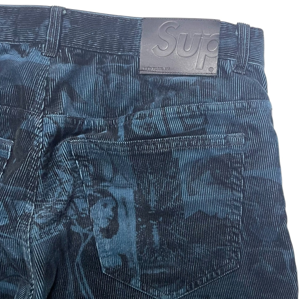 Supreme Vibrations Corduroy Pants Dark Blue SS18 Size 30